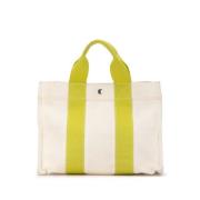 Pre-owned Canvas totes Hermès Vintage , White , Dames