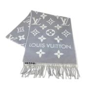 Pre-owned Wool scarves Louis Vuitton Vintage , Gray , Heren