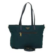 Pre-owned Nylon totes Prada Vintage , Green , Dames