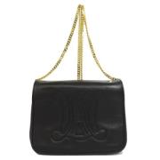 Pre-owned Leather shoulder-bags Celine Vintage , Black , Dames