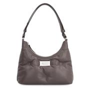 Gewatteerde leren hobo-tas Maison Margiela , Gray , Dames