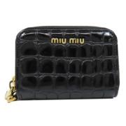 Pre-owned Leather wallets Miu Miu Pre-owned , Black , Dames