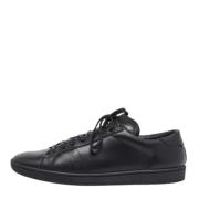 Pre-owned Leather sneakers Yves Saint Laurent Vintage , Black , Heren