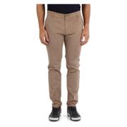 Slim Fit Chino Broek van Stretchkatoen Jeckerson , Brown , Heren