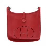 Pre-owned Leather shoulder-bags Hermès Vintage , Red , Dames