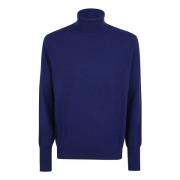 Blauwe Cashmere Coltrui Sweater Aw24 Ballantyne , Blue , Heren