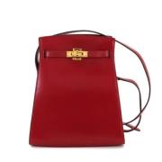 Pre-owned Leather shoulder-bags Hermès Vintage , Red , Dames