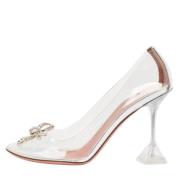 Pre-owned Leather heels Amina Muaddi Pre-owned , White , Dames