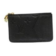 Pre-owned Leather wallets Louis Vuitton Vintage , Black , Dames