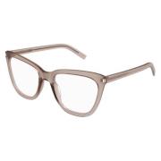 Slim Opt Stijl Zonnebril Saint Laurent , Beige , Unisex