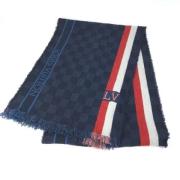 Pre-owned Wool scarves Louis Vuitton Vintage , Blue , Heren