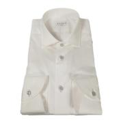 Slim Fit Wit Overhemd Poplin Katoen Xacus , White , Heren