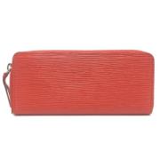 Pre-owned Leather wallets Louis Vuitton Vintage , Red , Dames