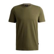 Groene Katoenen Logo Print T-shirt Thompson Hugo Boss , Green , Heren