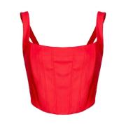 Mouwloze Viscose Top Pinko , Red , Dames