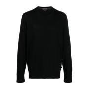 Zwarte Core Merino Crew Michael Kors , Black , Heren