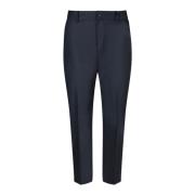 Blauwe Katoenmix Straight Leg Broek PT Torino , Blue , Heren