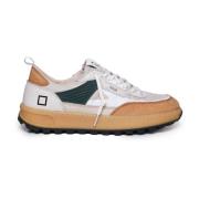 Witte Suède Rubber Sneakers Beige Ivoor D.a.t.e. , Multicolor , Heren