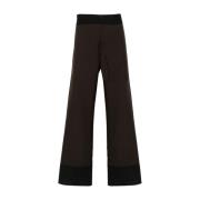 Wijde Broek in Zwart en Bruin Marni , Black , Heren