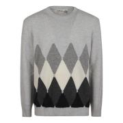 Luxe Grijze Cashmere Sweater Aw24 Ballantyne , Multicolor , Heren