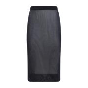 Blauwe Midi Rok Dameskleding Saint Laurent , Blue , Dames