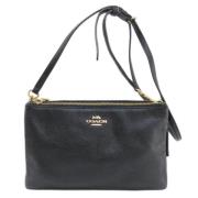 Pre-owned Leather shoulder-bags Coach Pre-owned , Black , Dames