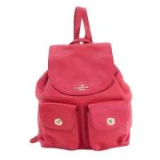 Pre-owned Leather backpacks Coach Pre-owned , Red , Dames