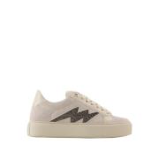 Witte Flash Chunky Leren Sneakers Zadig & Voltaire , Beige , Dames