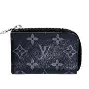 Pre-owned Canvas wallets Louis Vuitton Vintage , Black , Heren