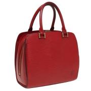 Pre-owned Leather handbags Louis Vuitton Vintage , Red , Dames