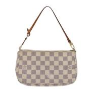 Pre-owned Canvas clutches Louis Vuitton Vintage , White , Dames