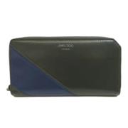 Pre-owned Leather wallets Jimmy Choo Pre-owned , Green , Dames