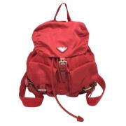 Pre-owned Fabric backpacks Prada Vintage , Red , Dames