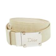 Pre-owned Fabric belts Dior Vintage , White , Dames