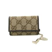 Pre-owned Leather key-holders Gucci Vintage , Beige , Dames