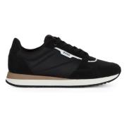 Ecosuede en Stof Sneakers Kai Runn Boss , Black , Heren