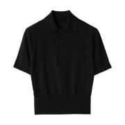 Zwarte Polo Shirt voor Vrouwen Burberry , Black , Dames