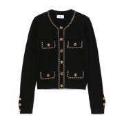 Zwarte Sweatshirt Aw24 Stijlvol Gezellig Elisabetta Franchi , Black , ...