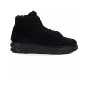 Sneakers met nepbont Casadei , Black , Dames