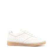 Witte Leren Sneakers Met Korrelige Textuur MM6 Maison Margiela , White...