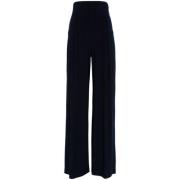 Navy Blue Wide Palazzo Trousers Norma Kamali , Blue , Dames