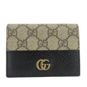 Pre-owned Leather wallets Gucci Vintage , Beige , Dames