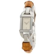 Pre-owned Stainless Steel watches Gucci Vintage , White , Dames