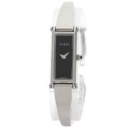 Pre-owned Stainless Steel watches Gucci Vintage , Black , Dames