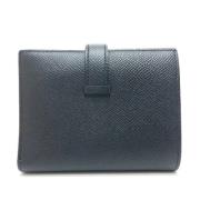 Pre-owned Leather wallets Hermès Vintage , Black , Dames