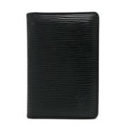 Pre-owned Leather wallets Louis Vuitton Vintage , Black , Heren