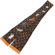 Pre-owned Fabric scarves Louis Vuitton Vintage , Brown , Dames