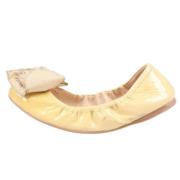 Pre-owned Leather flats Prada Vintage , Beige , Dames