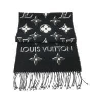 Pre-owned Wool scarves Louis Vuitton Vintage , Black , Dames