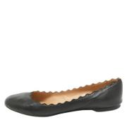 Pre-owned Leather flats Chloé Pre-owned , Black , Dames